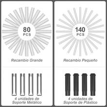 GuDoQi Borrador Eléctrico Recargable USB-C, 220 Piezas Recambio 2 Tamaños, Automático Borrador para Artistas, Ideal para Dibujo Profesional, Arquitectura, Bellas Artes y Oficina, Negro - Azul - Ver 11