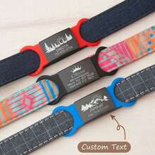 1PC Custom Silent Slide On Dog/Cat Tag , Personalized Dog Tag, Cat Tag,For Dogs/Cats, Slide On Pet ID Tag, Tags For Dogs And Cats, Fashion, Colorful, Vintage, Cute, Contracted, Cuties Custom, Unique, Customized, Personalized Pet For Anniversaries, For Birthdays