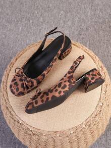 Black Leopard Print Back (bow)