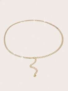 1 قطعة سلسلة خصر للنساء مزينة بصفين من الراين الذهبي، ديكور لامع فاخر، أنيق وجذاب، مناسب للفساتين والبدل والاستخدام اليومي والحفلات والمناسبات والزفاف، هدية رائعة للأصدقاء والأم والعائلة وعيد الميلاد وعيد الحب