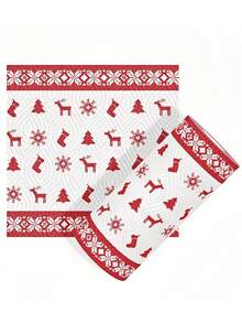 Weihnachts-Küchenpapier, dreischichtige verstärkte Rolle, Einweg-Küchen-Reinigungspapier für Trocken- und Nassreinigung, Einweg-Küchentücher, waschbare Trocken- und Nassreinigungsutensilien, zufällige Stilauswahl, Weihnachts-Haushaltsreinigungsutensilien, Weihnachtsgeschenke, Weihnachts-Dekorationspapierhandtücher