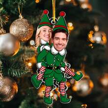 Couple Funny - Personalized Acrylic Photo Ornament, Christmas Gift,Christmas Decorations,Christmas Tree Ornament..,Elegant Living,Artful Living - F-couple Christmas Ornaments - View 7