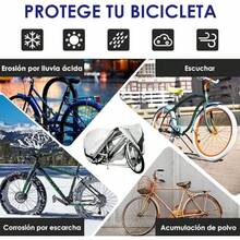 WOTOW Funda para Bicicleta Exterior Impermeable, Cubre Bicicleta 210T Resistente Lluvia UV Polvo Viento Material Antidesgarro Cubierta de Almacenamiento para Bicicletas Montaña Carretera (Negro) - Negro - Ver 4