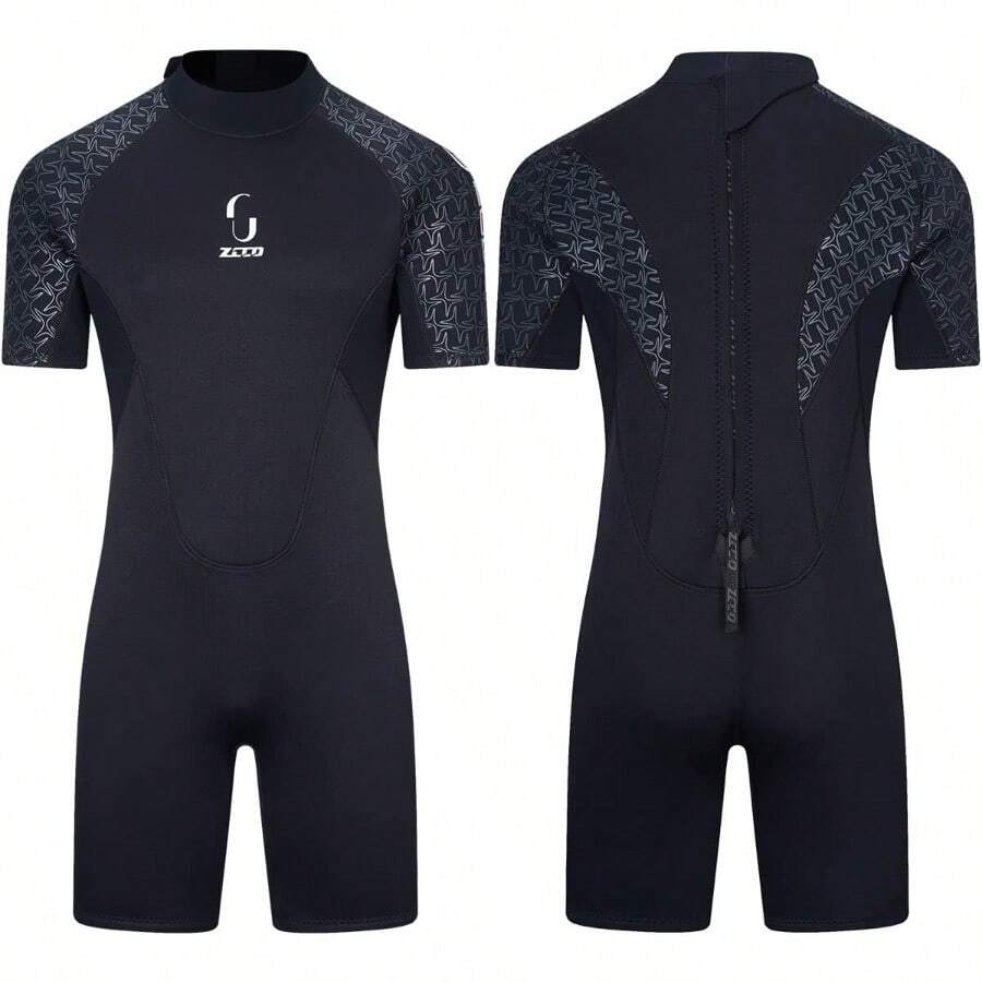Mens 3mm Shorty Wetsuit Womens Full Body Diving Suit Back Zip Dive Skin For Diving Canoe Spearfishing Surfing Snorkeling Swimming Suits