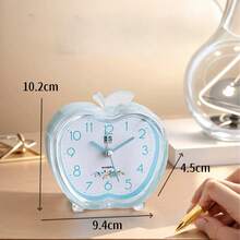 1pc Fashionable Creative Alarm Clock, Cute Crystal Handle Mini Clock, Candy Color Desk Decor, Silent Operation, Bedroom Bedside Wake Up Light Home Decor Room Decor