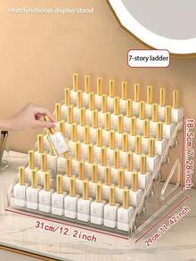 1 zestaw wielowarstwowej półki ekspozycyjnej do przechowywania kosmetyków, na lakiery do paznokci, cienie do powiek, pudry kompaktowe i inne kosmetyki do makijażu, na toaletkę, jako stojak na dekoracje świąteczne i noworoczne