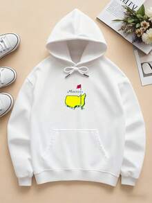 Mens Oversized Hoodies Sweatshirts Fall Fashion 2025 Pullover Sweaters Winter Clothes Men's Hoodies Pullover Casual Sweatshirts With Pockets Loose Fit Long Sleeve Drawstring Design Hoody Sweatshirt  Masters Golf Course Flag Design Mens Graphic Hoodies Letter Print Hoodie Unisex Oversized Hoodies Long Sleeve Pocket Pullover
-White - trắng - Xem 1