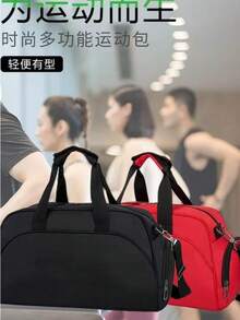 Sports Bag Backpack Crossbody Fitness Training Gym Waterproof Travel - màu đen - Xem 4