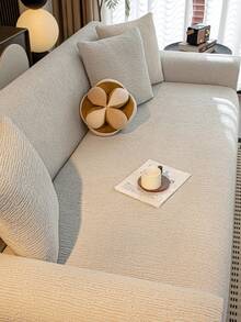 1 件豪华天鹅绒沙发套，优雅奢华，防滑、防尘、防刮，适合所有季节、卧室、客厅和书房 - 淺灰色 - 查看 11