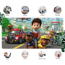 1pc  Large Mouse Pad - Anti- Rubber Desk Mat With Washable Surface, Vibrant Patrol Cartoon Character Design, Perfect For Gaming & Office Use, Ideal Gift For Fans, Kids & Family, Office & Gaming Desk Mat | Playful Cartoon Aesthetic