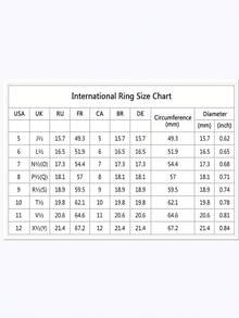 15pcs Gemstone & Rhinestone Decor Ring