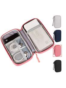 1 Túi đựng cáp di động, thích hợp để đựng ổ cứng ngoài, sạc dự phòng, tai nghe, bộ sạc, ốp điện thoại, tai nghe không dây, tai nghe Bluetooth, v.v., lý tưởng cho du lịch công tác, trường học, cao đẳng, văn phòng, tựu trường, sinh viên đại học. Có thể đựng bộ sạc và sạc dự phòng, vật dụng cần thiết cho cả nam và nữ, hộp đựng sạc dự phòng và sạc điện thoại khi tựu trường. - Nhiều màu - Xem 6