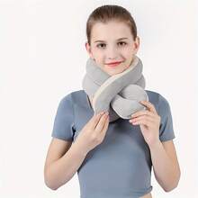 غطاء وسادة محمولة على شكل حرف U، وسادة سفر للرقبة والعمود الفقري، مناسبة للطائرة والقطار فائق السرعة والسيارة والدراجة، وقناع الرقبة