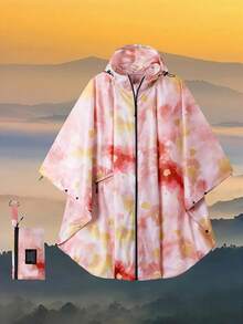 Portable Zipper Hooded Rain Poncho For Adults, Lightweight Rain Coat For Women With Pockets, Waterproof Multicolor Rain Jacket For Women And Men Outdoor Activities, Suitable For Rainy Days, Climbing, Camping, Hiking, Cycling, Fishing