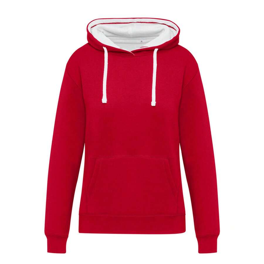 SG Originals Womens/Ladies Contrast Hooded Hoodie (Red/) - Red - View 1