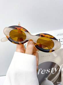 New Thick Frame Oval Y2K Personalized Glasses, Retro Party Outfit Street Style Decorative Glasses For Daily, Beach, Hip-Hop, Funny & High Quality Stylish Glasses - Nhiều màu - Xem 1