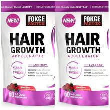 Miriyalyad Hair Growth Accelerator Soft Chews, Hair Growth Vitamins For Women And Men With Clinically Studied Biotin, Promotes Thicker, Fuller, Stronger Hair, Mixed Berry - 2PCS - 查看 1