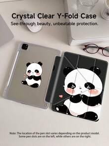 可爱熊猫极简翻盖平板电脑保护套，1 件装，可爱熊猫设计，Kindle 电子书保护套，兼容第十代 10.2 英寸/Mini 6/Mini 7/9.7 英寸 Galaxy Tab A9 Plus、Kindle（第十一代，2024 年发布）（6 英寸）、Kindle Paperwhite（第十二代，2024 年发布）。绝佳节日礼物，时尚极简图案，复活节、春季、生日礼物。 - 彩色 - 查看 6