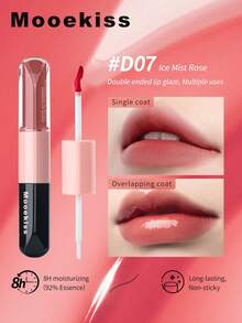 Mooekiss 2-In-1 Lip Gloss, Long-Lasting & Non-Sticky (3ml+3ml) D07 - D07 - View 5