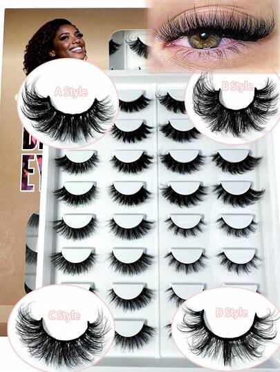 16 pares de pestañas postizas esponjosas y rizadas, pestañas postizas de imitación de visón multicapa con efecto cruzado, pestañas de ojos de gato naturales, pestañas postizas de visón falso 3D, pestañas rizadas dramáticas, extensión de pestañas, pestañas postizas de visón artificial gris esponjosas y naturales, extensión de pestañas hecha a mano, pestañas de visón para belleza, gato, festival, aparición en el escenario