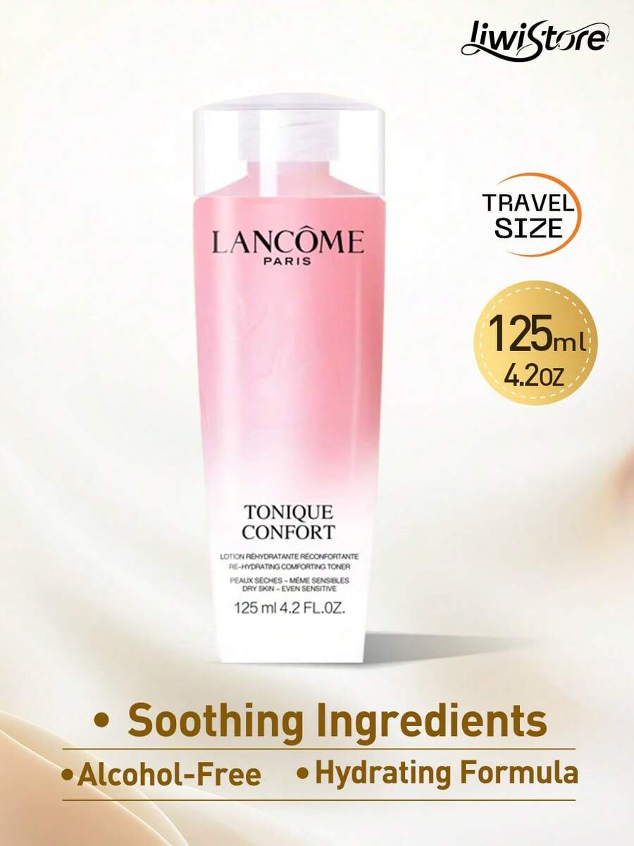 Lancôme Lancome Soothing Hydrating Toner - 125ml Mini Size, Deeply Hydrating, Designed For Dry & Sensitive Skin, Alcohol-Free & Fragrance-Free Formula, Infused With Soothing Glycerin And Honey Extract, Travel Size, Convenient To Carry, Improves Skin's Hydration Barrier, Gentle Daily Moisturizing Skincare - Pink - View 1