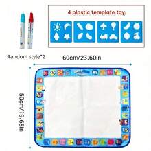 Magische Wasser-Malunterlage & Stift Set, extra große wiederverwendbare Malunterlage für Wassermalerei, fördert Farberkennnung, geeignet für Büro, Schule, Malen, Studenten, Stifte, Schreibwaren, Jungen, Mädchen, Lernmaterial, Mädchen Spielzeug, Jungen Kunstset, erweitert das Denken, inspiriert handwerkliche Kreativität, Ostergeschenk, Geburtstagsgeschenk, Einschulung Geschenk