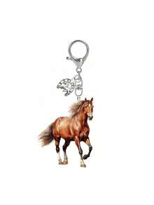 Pandantiv fermecător cu cal, breloc acrilic - cadoul perfect pentru iubitorii de cai - pandantiv rucsac, accesorii pentru genți, 2D - utilizare zilnică, accesorii multifuncționale pentru chei auto, pandantiv auto decorativ acrilic, breloc cu desene animate drăguțe cu cal, decorare geantă, pandantiv cu cataramă cu homar, model drăguț de cal, pandantiv pentru căști, pandantiv cu cochilie de telefon mobil - perfect pentru chei auto, interiorul mașinii, competiții ecvestre, pasionați de cai - cadou de ziua de naștere.