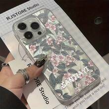 [Velo de plumas con agujero]Fundadeteléfonodegasadeplumasdeporo.,conpequeñosfragmentosfloralesrosados,adecuadaparaiPhone11,12,13,14,15,16ProfesionalMax,15Profesional14Además,.11ProfesionalXR,XSMax,fundaprotectoradebicicleta.deplumasdealtatransparenciaplateada,regaloperfectoparavariosdíasfestivalocumpleaños. - Multicolor - Ver 5