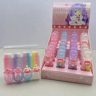 2 件 - 创意樱花形可伸缩儿童橡皮擦，耐用材质，非常适合书写和绘画、办公用品、课堂奖品、理想的生日礼物、派对礼物、圣诞礼物、课堂礼物（款式颜色随机）