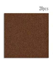 10/20/50 Pieces Self-Adhesive Carpet Floor Tiles - Easy To Cut And Match For Office Or Balcony Decor, Slip Floor Tile For Living Room, Bedroom, Study, Home Floor Decoration, Office Carpet, 11.81in Spliced Floor Mat