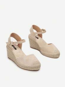 Sandali con zeppa espadrillas bohémien da donna - Sandali casual estivi/da spiaggia