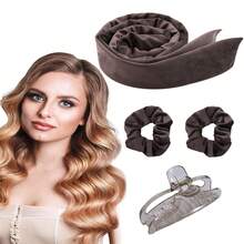 4pcs No-Heat Hair Curler Headband Clip Set, Slouchy Bowknot Long Hair Band Curling Waver Styling Tool For Big Waves, Hair Curlers, Curly Hair Brush, Rollers, Curly Hair Products, Curler, Rollers For Hair Curl, Curly Hair Tools, Hair Rollers, Curly Hair, Heatless Curl, Heatless Curls, Hair Curler, Barber, Hair Tools, Hair Products, Hair Curlers, Rollers
