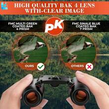 30x60 Travel Binoculars For Bird Watching – Small Binoculars For Adults With 126M/1000M Wide Field Of View, 7.2° Angle & Storage Bag – Designed For Hiking, Birdwatching, And Outdoor Adventures - Default - View 8
