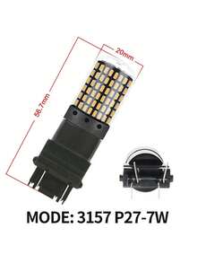 2pc LED bombillas de automoción para freno, marcha atrás e intermitentes, alto brillo, bajo consumo de energía, foco fuerte (modelos 1156 y 3157) - 3157 Rojo - Ver 4