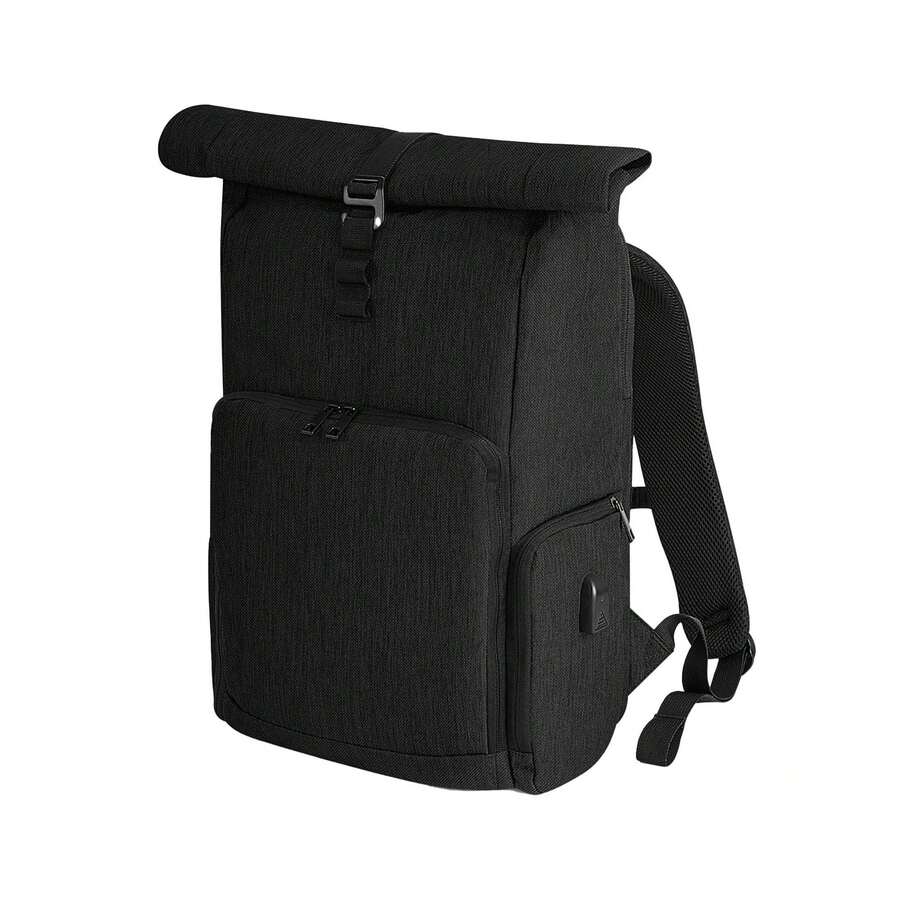 Quadra Qtech Charge Roll Up Backpack (Black) - Coffee Brown - View 1
