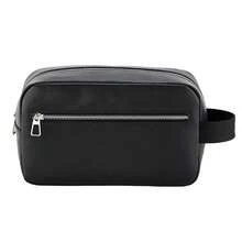 Tailored Luxe Wash Bag (Black) - Coffee Brown - View 1
