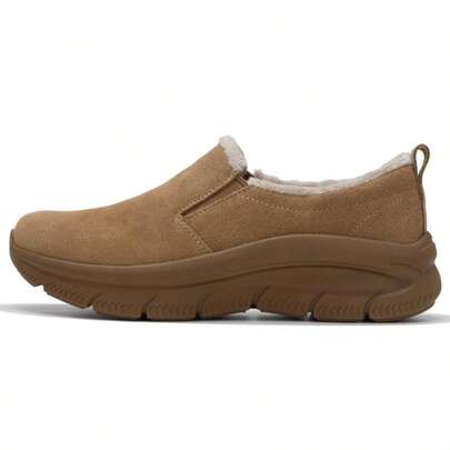 Skechers Women's Casual Slip-On Shoes, Low-Top Thermal Lined, Lightweight, Minimalist, Comfortable, Suitable For Daily, Outdoor, Travel