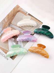 1pc Medium 8.8cm/3.46in Candy Color Hair Clip, High Quality Elegant Hair Claw Hair Accessory, Suitable For Daily, Casual, Outfit Matching Winter Hair Clutch Elegant Claw Clips