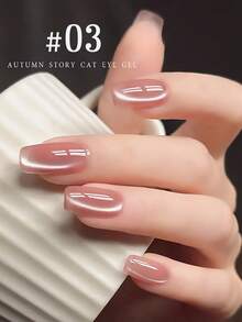 MISS SHAKA 10ml Autumn Story Ice Transparent Pink Red Gold Blue Brown Glass Bead Cat's Eye Gel Nail Polish 2025 Autumn Winter Nails Y2K Nails Popular Whitening Mirror Moonlight Porcelain White Cat's Eye Nail Salon Home Diy Nail Art Nail Supplies Christmas Nails