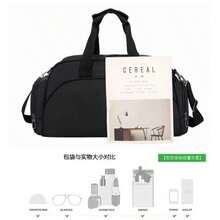 Sports Bag Backpack Crossbody Fitness Training Gym Waterproof Travel - màu đen - Xem 3