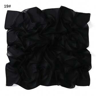 1pc Classic Comfortable Breathable Casual Solid Color 110*110cm Women's Square Headscarf, Suitable For Daily Wear