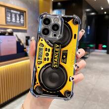 Designed For IPhone 16/15/14/13/12/11 Xs Pro Max Plus Phone Case Luxury Electroplated Clear Drop Protection Four Corner Anti Shockproof Protective Limited Edition Men Girl Western Tify Case Cover  Tool Audio 07v-I101 Milwaukee Collection - 銀色 - 查看 8