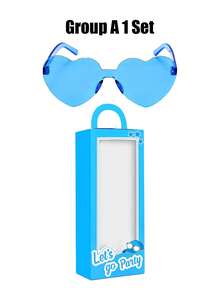 1/4/12/20 件时尚可爱无框心形眼镜，风格有趣，适合派对、海滩、运动、圣诞节、新年装饰 - 多色 - 查看 13