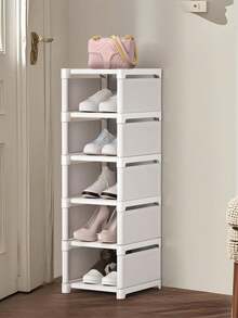 1 pieza Estantería para zapatos de 4/5/6/7/8 niveles, organizador de zapatos, estantería ajustable resistente y fácil de montar, estantería estrecha para zapatos para armario, entrada, pasillo, balcón - Multicolor - Ver 6