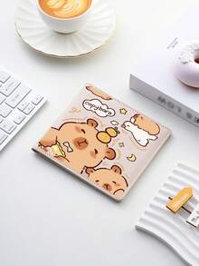Capybara Cartoon Pattern Id Card Bag, Multiple Colors Are Available, Fashionable And Individual, Ultra-Thin, Lightweight And Portable, Suitable For Storing ID Cards/Passport/Driver's Licenses/Bank Cards/Credit Cards/Shopping Card, Can Be Used As A Gift For Birthdays, Anniversaries, Valentine's Day, Christmas, New Year And Other Festivals, Given To Family Members, Lovers, Friends And Elders