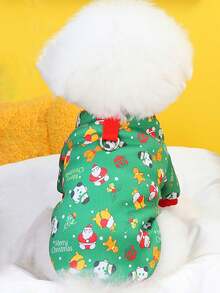 1 Stück Weihnachts-Muster Warmer Haustier-Sweatshirt, geeignet für Katzen und Hunde, kann zu Weihnachten getragen werden