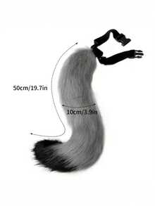 Realistic Fox/Cat Tail Costume Accessories - Soft Anime Role-Playing Tails, Suitable For Role-Playing And Masquerade Parties, Tail Role-Playing, Moving Tail Role-Playing, Cosplay Headpiece, Halloween Costume Accessories, Long-Feathered Masquerade Parties, Fox Mask Role-Playing, Stage Performance Props, Suitable For Women, A Great Gift Choice - New Multi-color - View 10