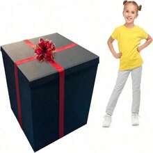 Extra Large Gift Box 28x28x28-Giant Black Gift Boxes With Lid For Large Gifts, Big Presents For Birthday Surprise, Special Ocns, Unique Celebrations, Not For Heavy-Duty Storage Use,18194080