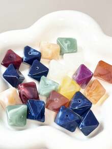 Octagonal Colored Resin Bead 14mm Cut Surface Scattered Bead Keychain Bracelet, Necklace, Headband DIY Jewelry Accessories