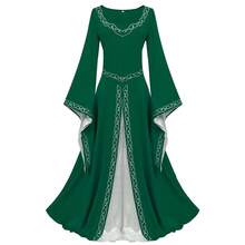 Cosplay Clothing - Green Colorblock Skirt - View 3